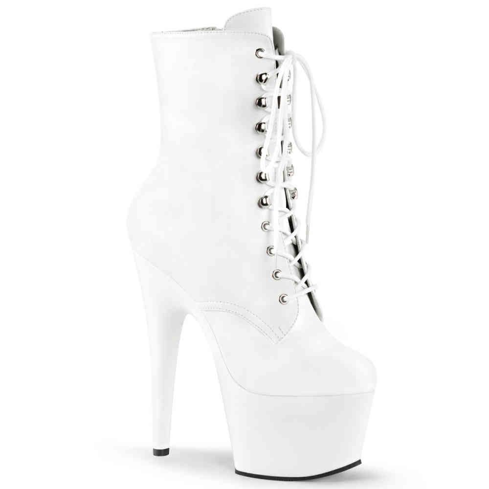 Pleaser - ADORE1020 Bottes de plateforme, Pole dance chaussures - Blanc Product image